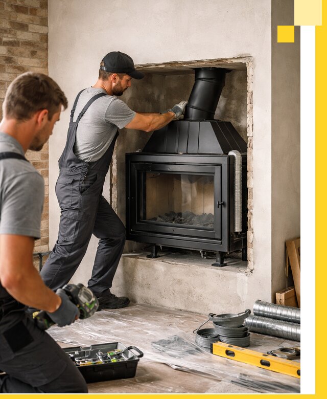 Установка каминных топок в Северодвинске: монтаж, подключение