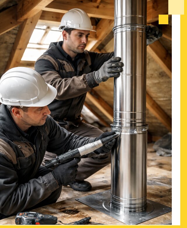 Монтаж дымоходов для каминов в Северодвинске с гарантией качества