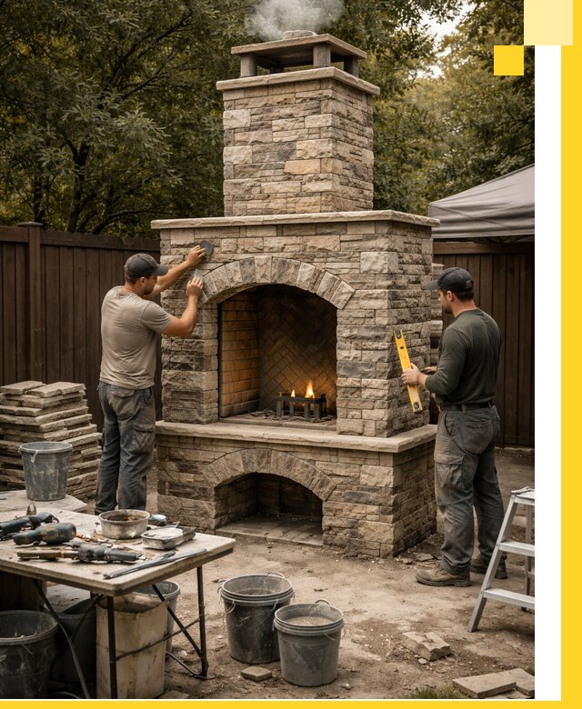 Проектирование и установка уличных каминов в Северодвинске