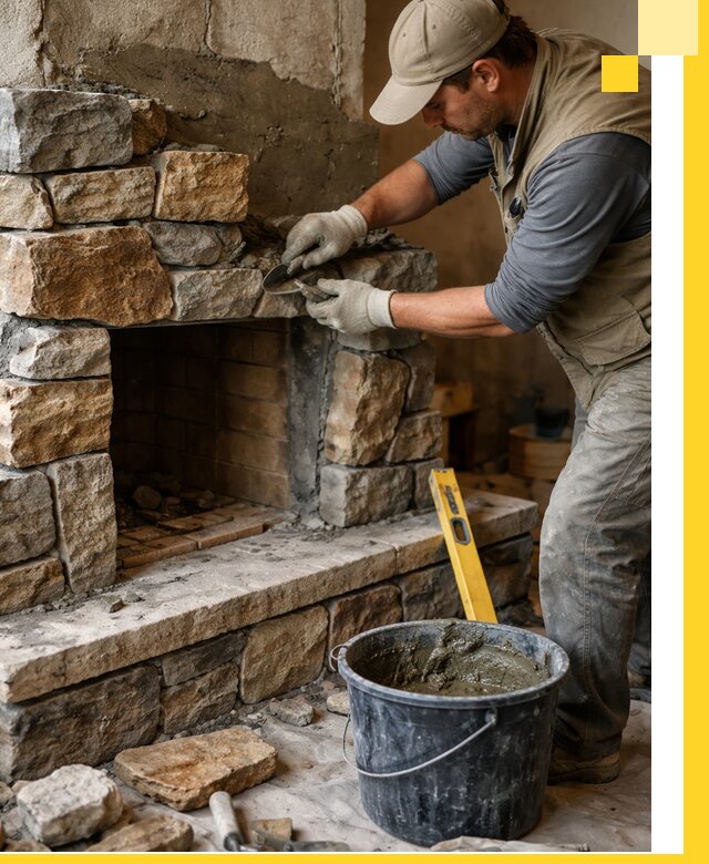 Изготовление и установка каменных каминов под ключ в Северодвинске