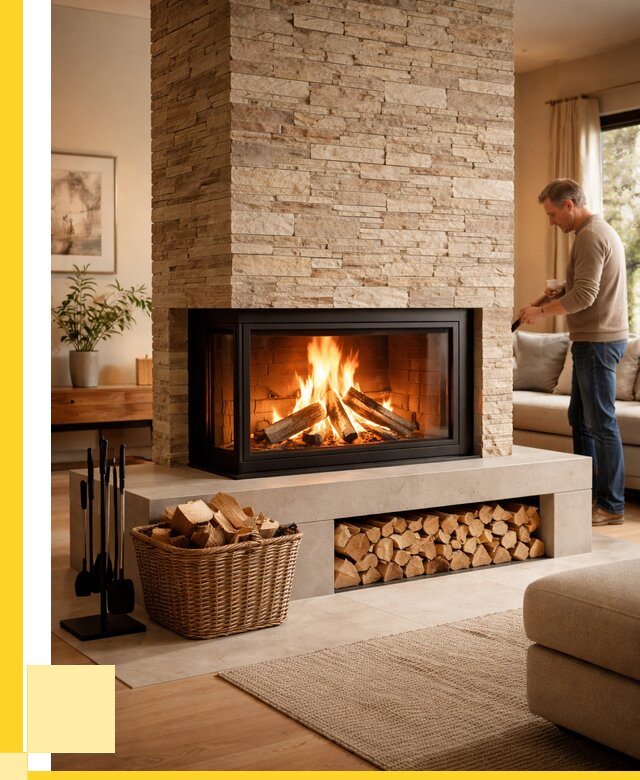 Дровяной камин под ключ в Северодвинске от 202420 р. | ЭриданСвр