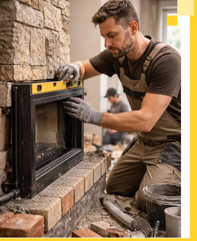 Дровяные камины под ключ в Северодвинске: монтаж, обустройство