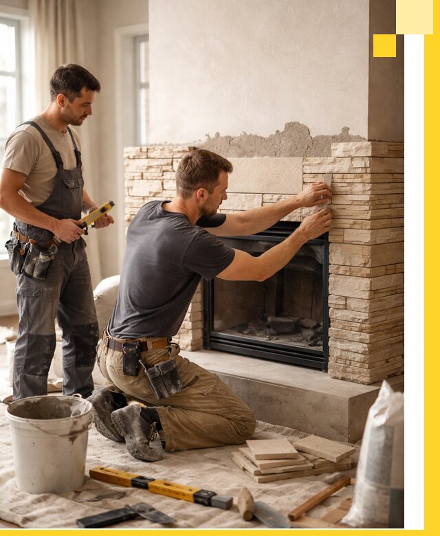 Установка и монтаж каминов для загородного дома в Северодвинске