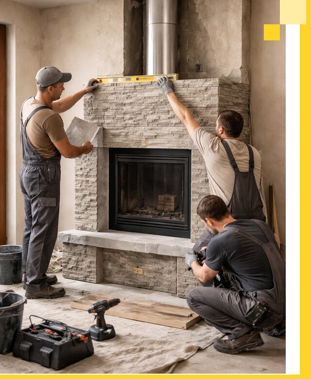 Профессиональный монтаж каминов под ключ в Северодвинске для дома