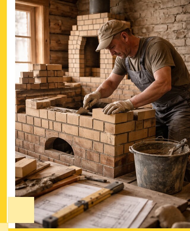 Кладка печей из кирпича в Северодвинске цены от 30363 р. - ЭриданСвр