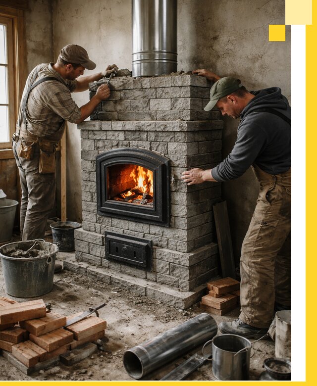 Производство, поставка и монтаж дровяных печей в Северодвинске