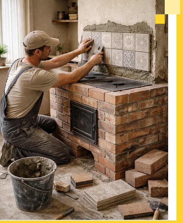 Печи с плитой на заказ монтаж гарантия и сервис в Северодвинске