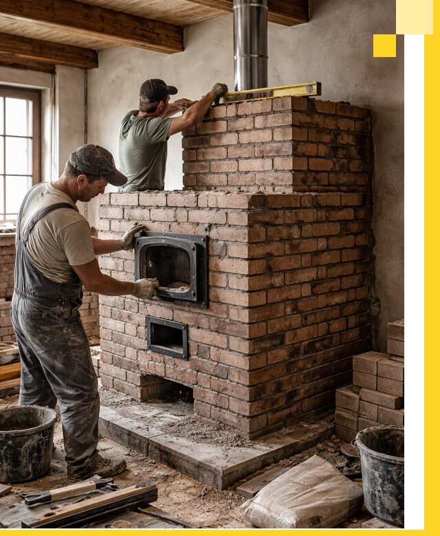 Печи для загородного дома под ключ в Северодвинске — монтаж и сервис