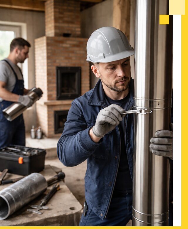 Профессиональный монтаж дымоходов для печей в Северодвинске