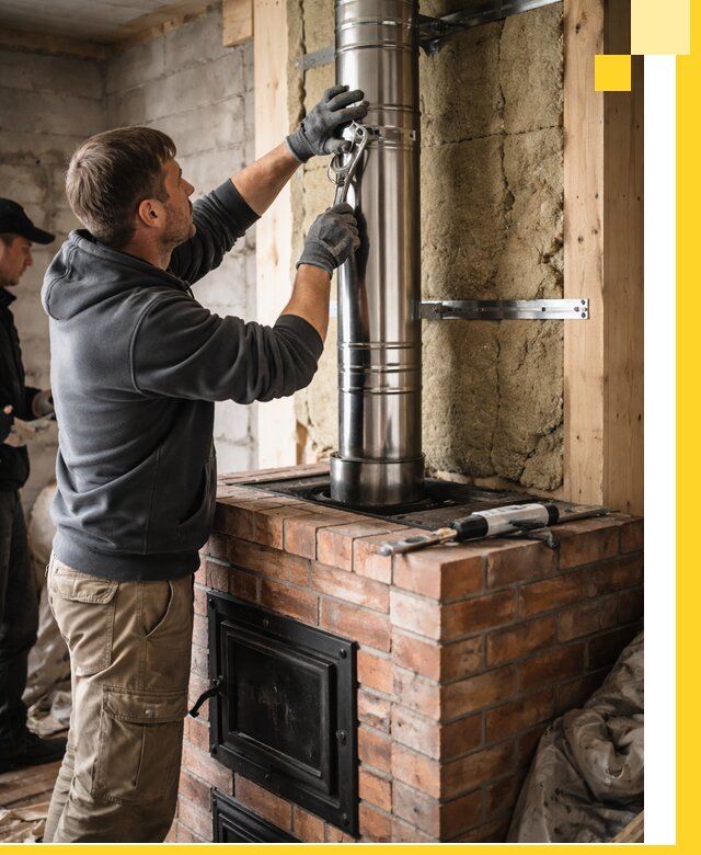 Изготовление и монтаж печей и дымоходов под ключ в Северодвинске