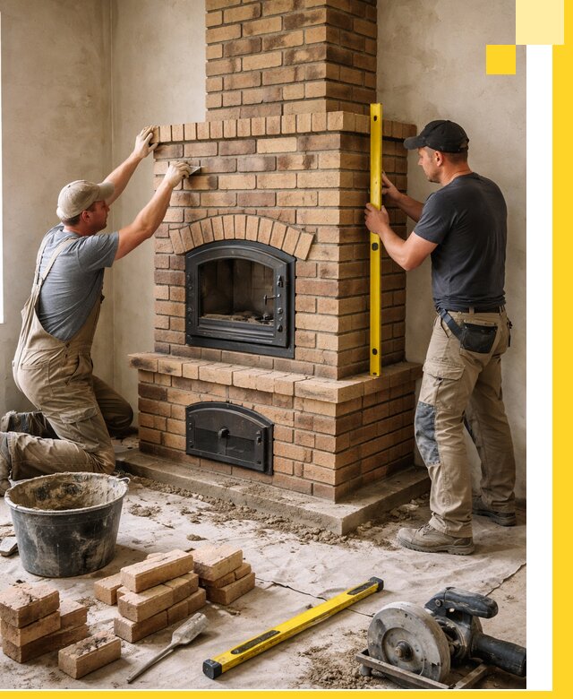 Продажа и установка печей и каминов для дома под ключ в Северодвинске