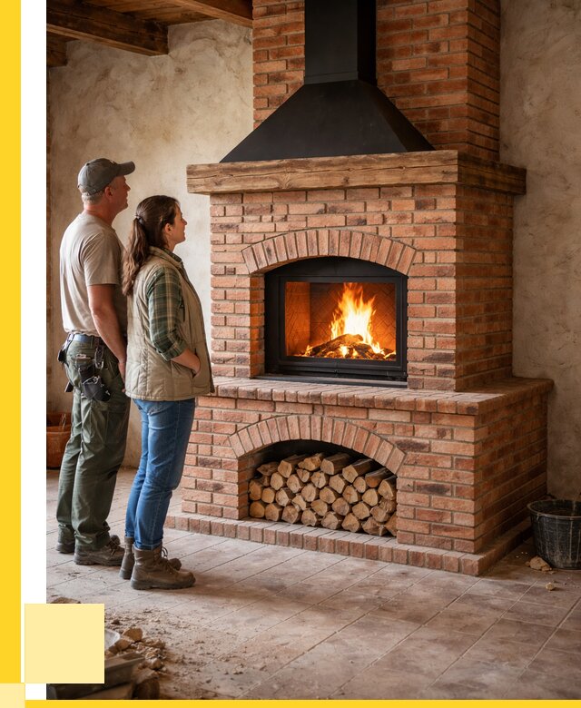 Печи камины из кирпича в Северодвинске от 121452 р. | ЭриданСвр