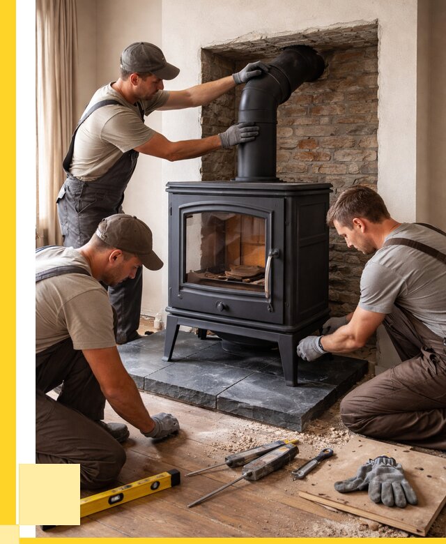 Монтаж печи камина в частном доме в Северодвинске от 25303 р. | ЭриданСвр