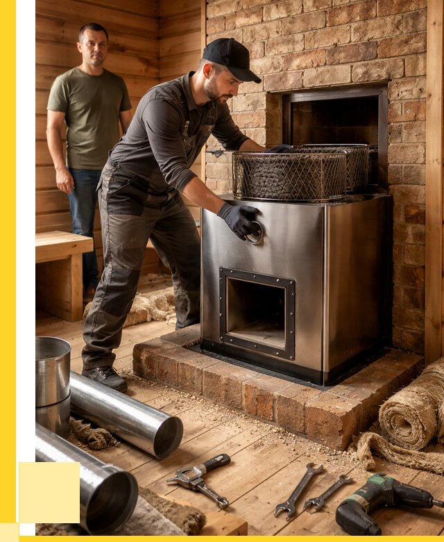 Монтаж банных печей под ключ в Северодвинске от 18218 р., ЭриданСвр