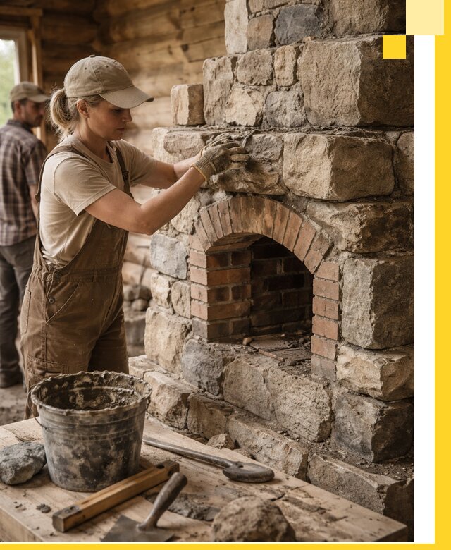 Каменные печи на заказ и монтаж в Северодвинске, долговечные решения