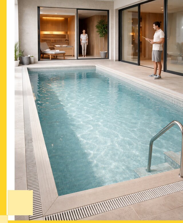 Отделка бассейна пленкой ПВХ в Северодвинске от 3542 р. - ЭриданСвр