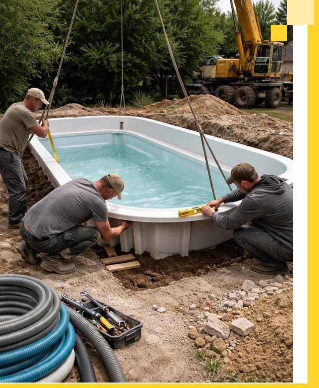 Установка и монтаж композитных бассейнов под ключ в Северодвинске