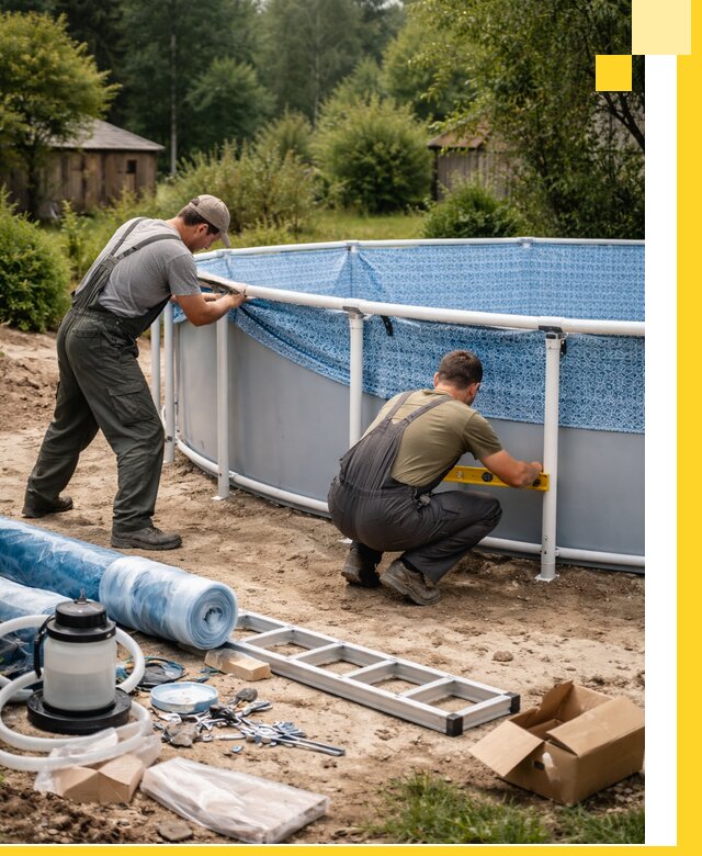 Установка и монтаж каркасных бассейнов в Северодвинске под ключ