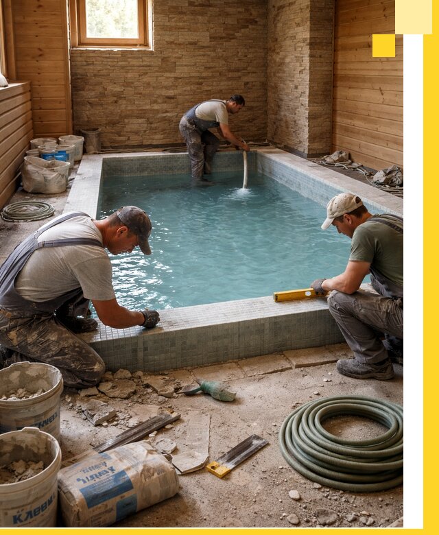 Проектирование и строительство бассейнов для бани в Северодвинске