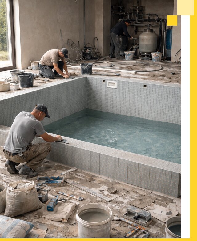 Строительство и монтаж бассейнов в помещении в Северодвинске