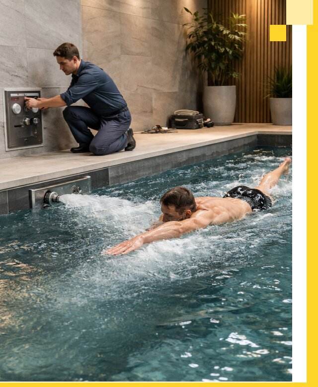 Проектирование и монтаж бассейнов с противотоком в Северодвинске