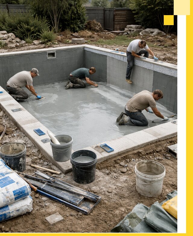 Изготовление и монтаж чаши бассейна под ключ в Северодвинске