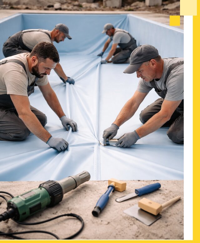 ПВХ пленка для бассейнов с монтажом и гарантией в Северодвинске