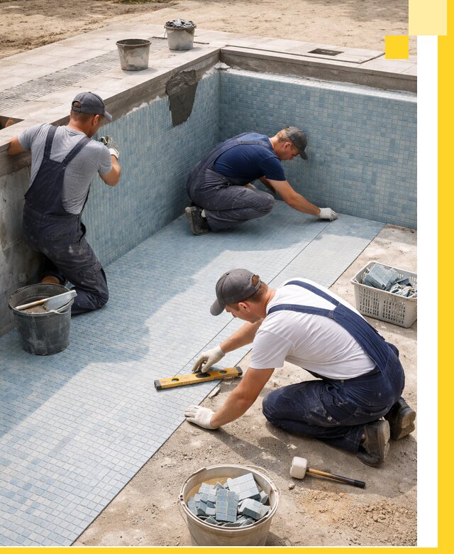 Укладка и установка плитки для бассейнов под ключ в Северодвинске