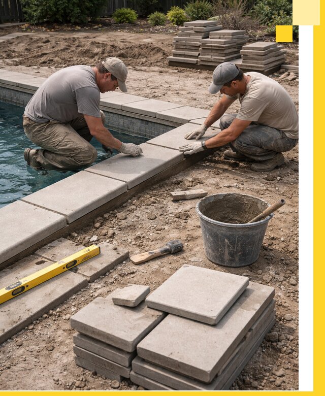 Установка и изготовление копингового камня для бассейнов в Северодвинске