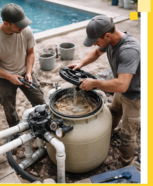 Установка и обслуживание песочных фильтров для бассейнов в Северодвинске