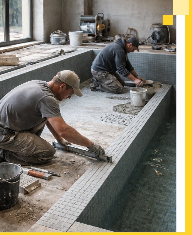 Строительство бассейна в частном доме в Северодвинске под ключ