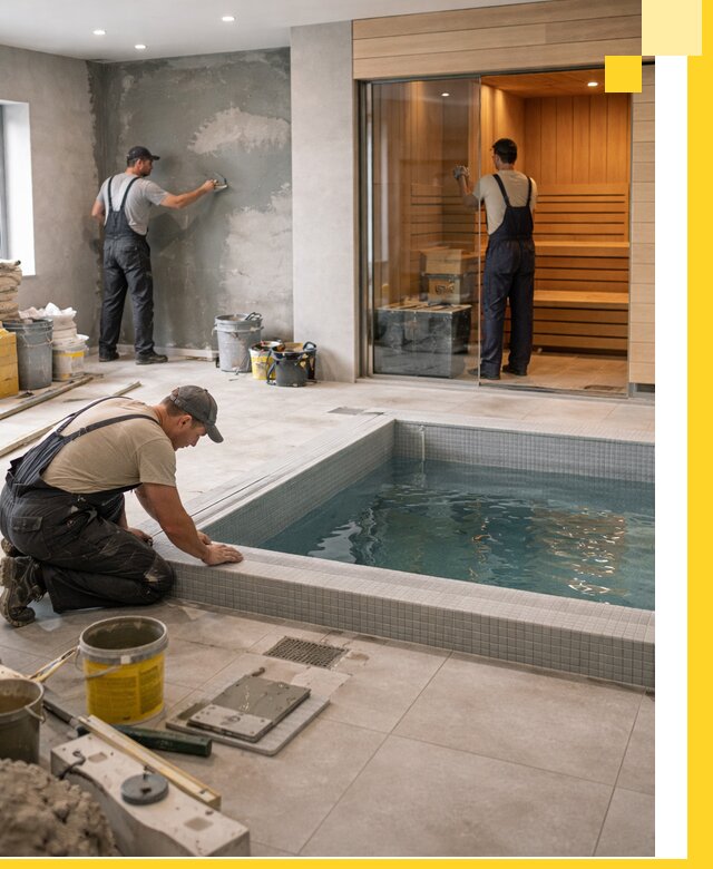 Проектирование и строительство сауны с бассейном в Северодвинске