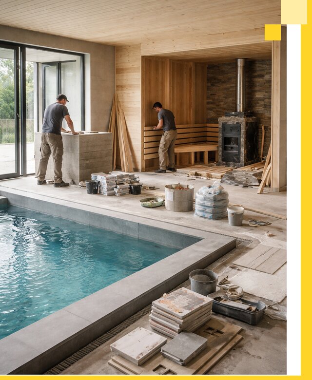 Проектирование и строительство бань с бассейном в Северодвинске