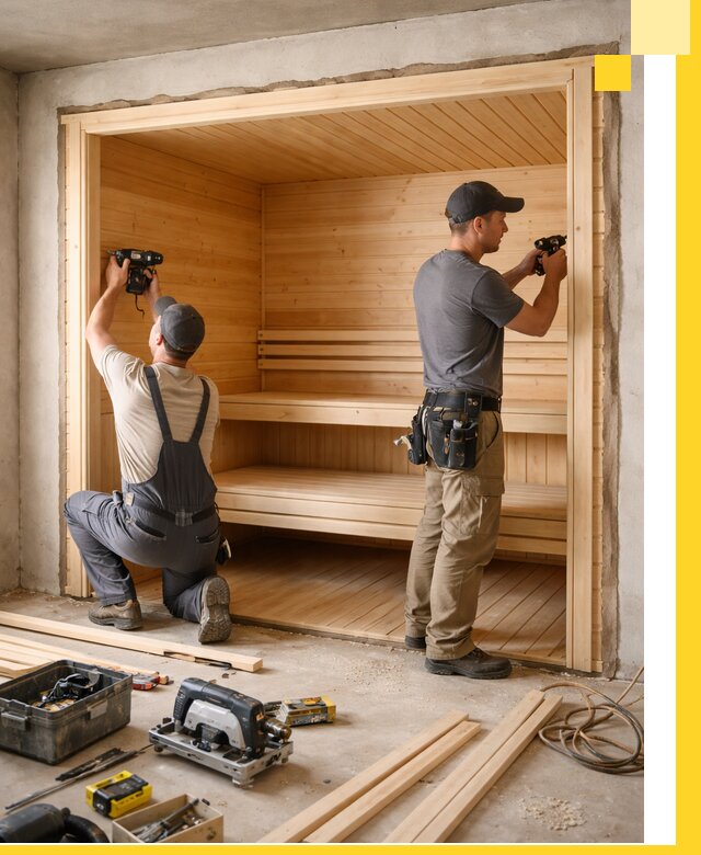 Монтаж саун под ключ в Северодвинске — проектирование и установка