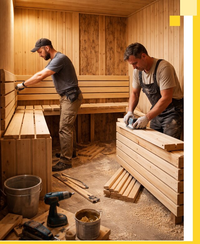 Профессиональный комплексный ремонт саун под ключ в Северодвинске