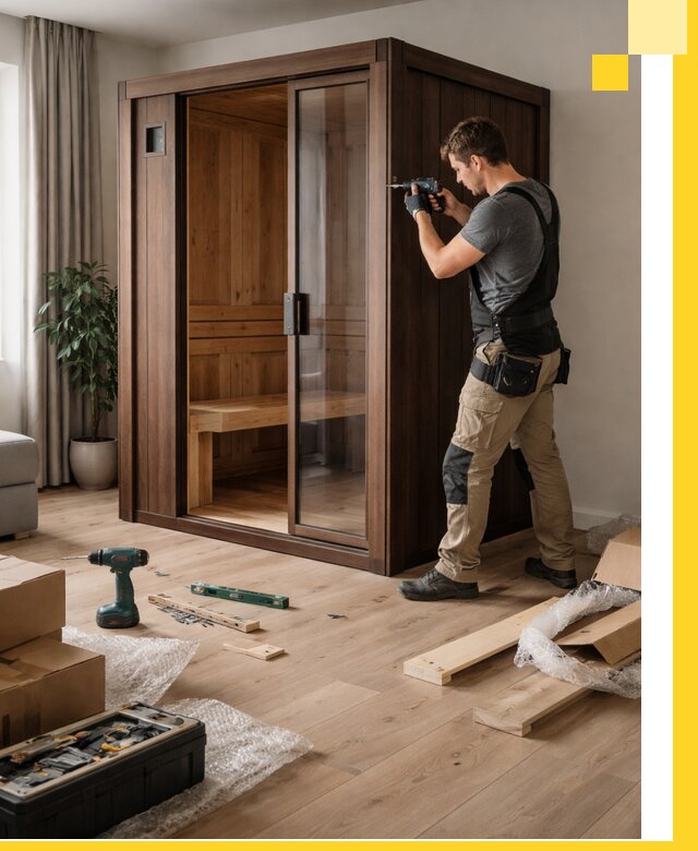 Установка и производство мини саун под ключ в Северодвинске