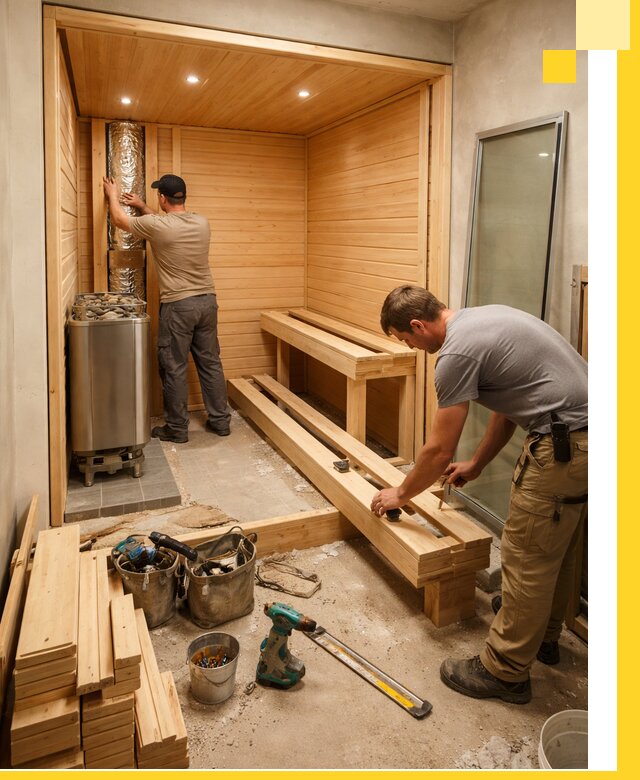 Проектирование и установка домашних саун под ключ в Северодвинске