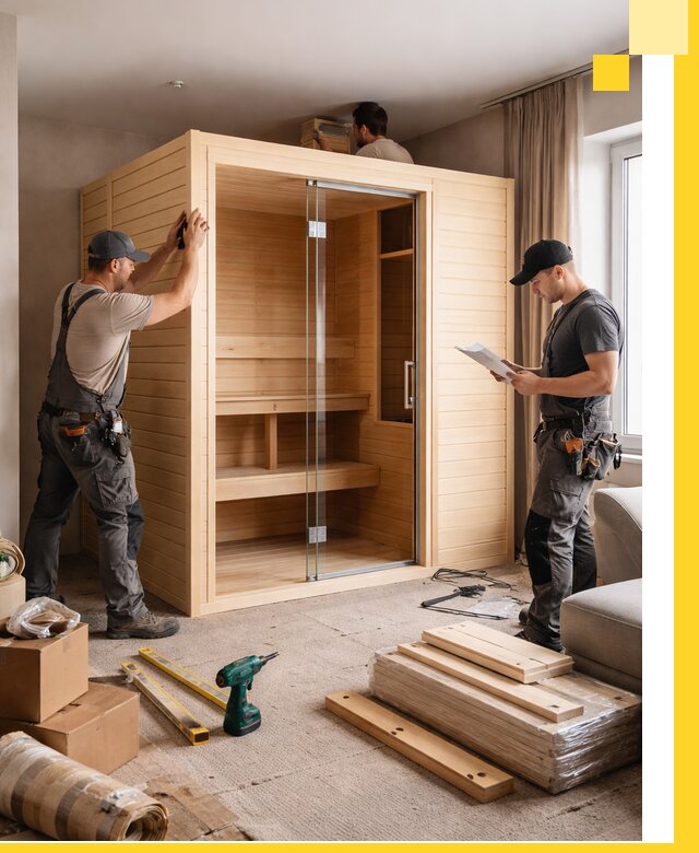 Установка и благоустройство саун в квартире в Северодвинске