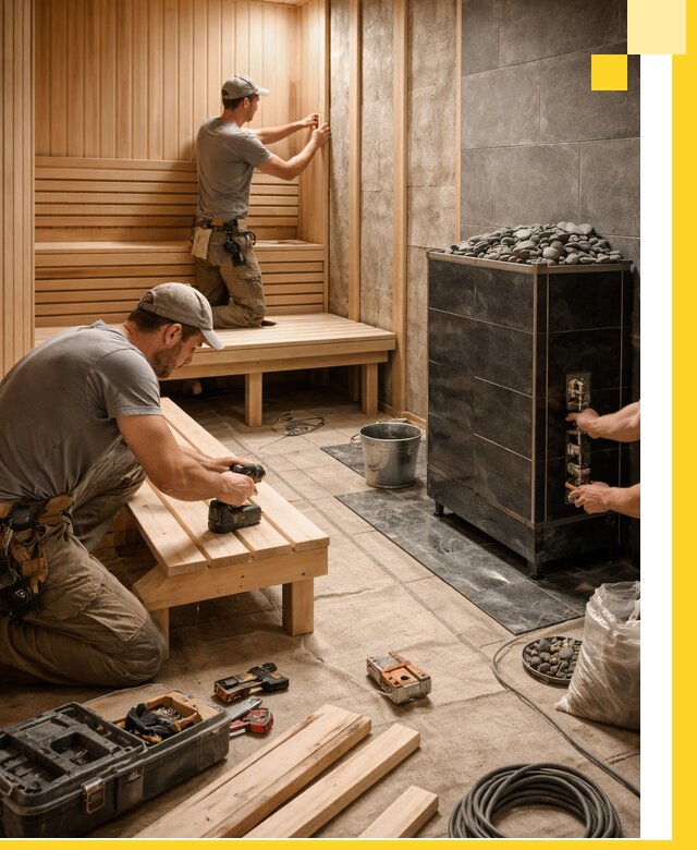 Дизайн и строительство интерьерных саун под ключ в Северодвинске