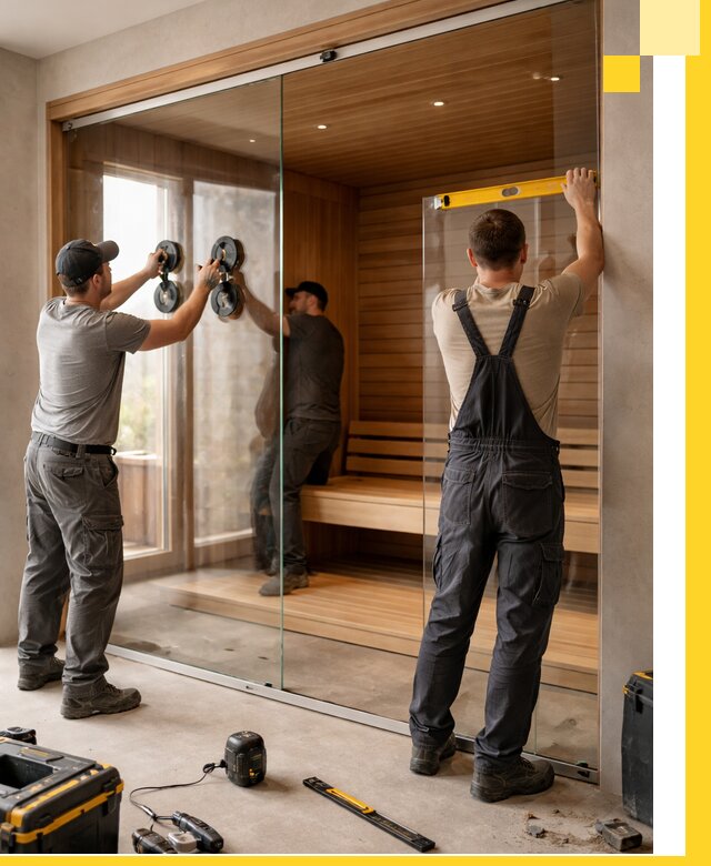 Производство и монтаж стеклянных саун под ключ в Северодвинске