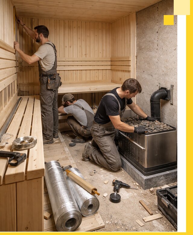 Индивидуальные сауны на заказ в Северодвинске под ключ, проект и монтаж