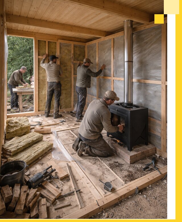 Профессиональный монтаж бань под ключ в Северодвинске для дома