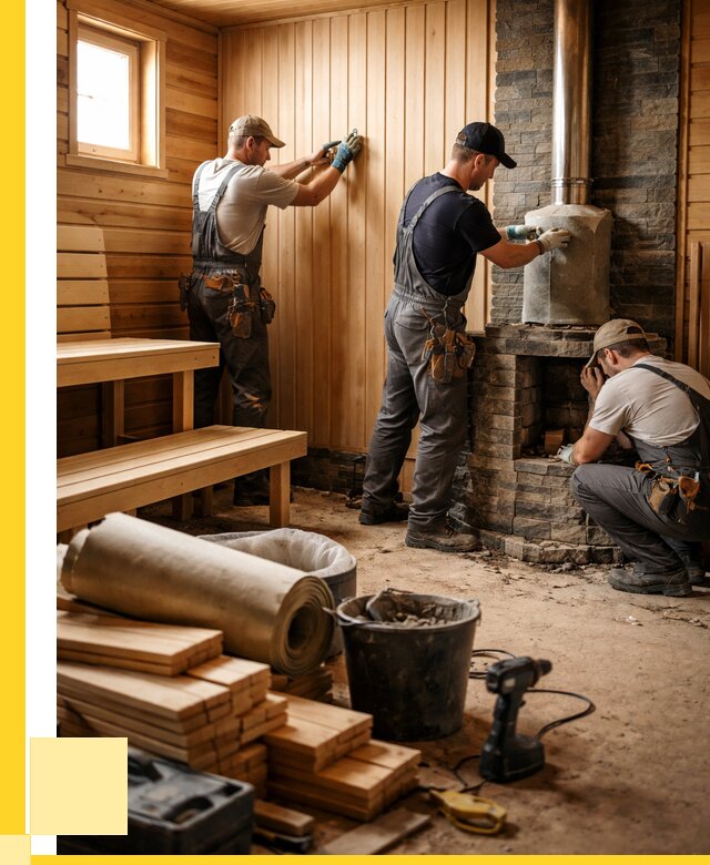 Ремонт бань под ключ в Северодвинске от 45545 р. | ЭриданСвр