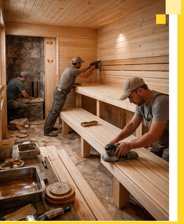 Профессиональная отделка бань в Северодвинске под ключ, с гарантией