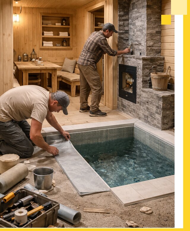 Строительство бань с комнатой отдыха под ключ в Северодвинске