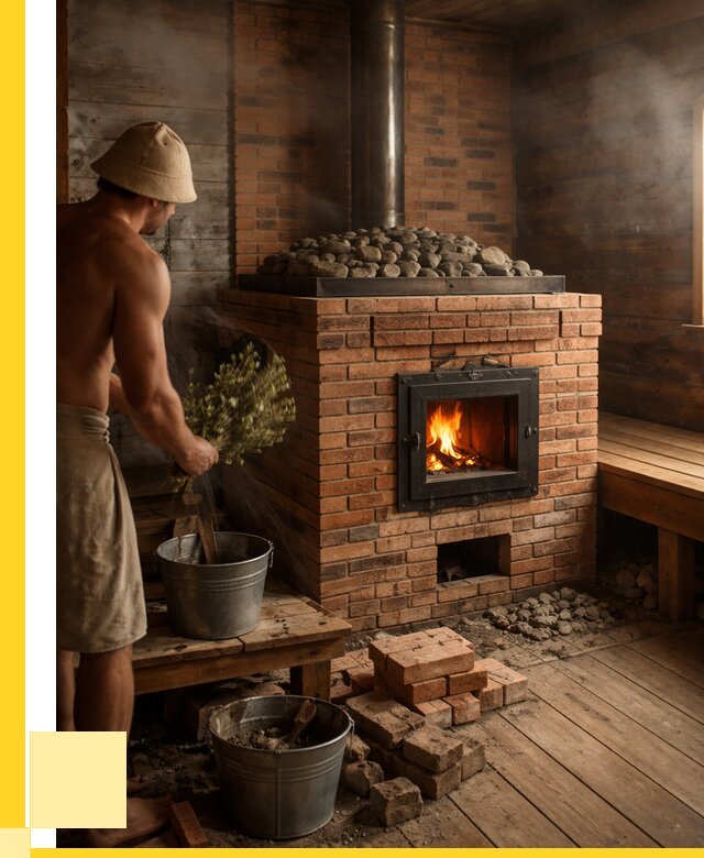 Кирпичные банные печи в Северодвинске от 91089 р. | ЭриданСвр