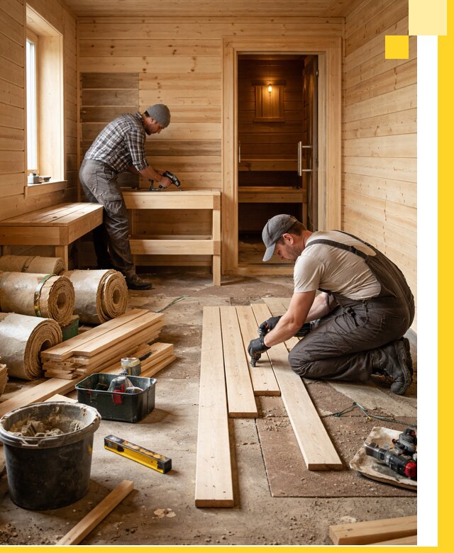 Индивидуальный проект бани с комнатой отдыха под ключ в Северодвинске