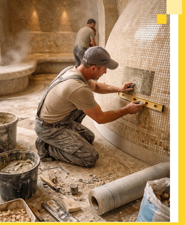 Хамам под ключ в Северодвинске: проектирование, строительство, отделка