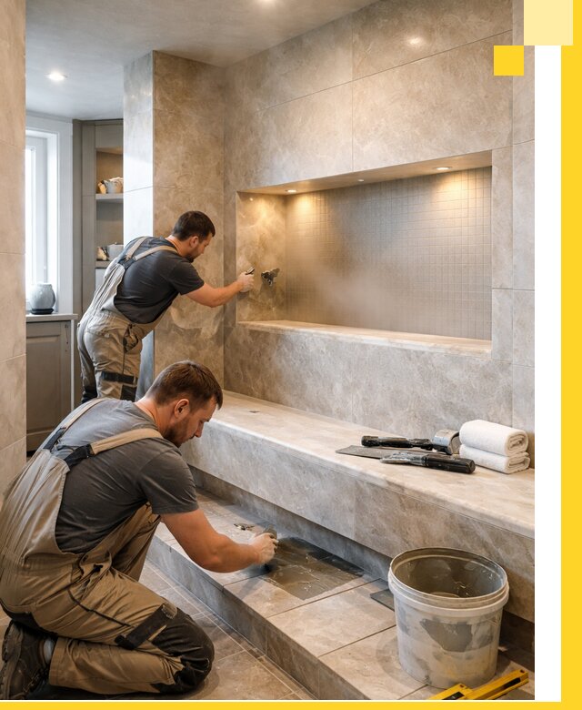 Профессиональное строительство хамама в квартире в Северодвинске