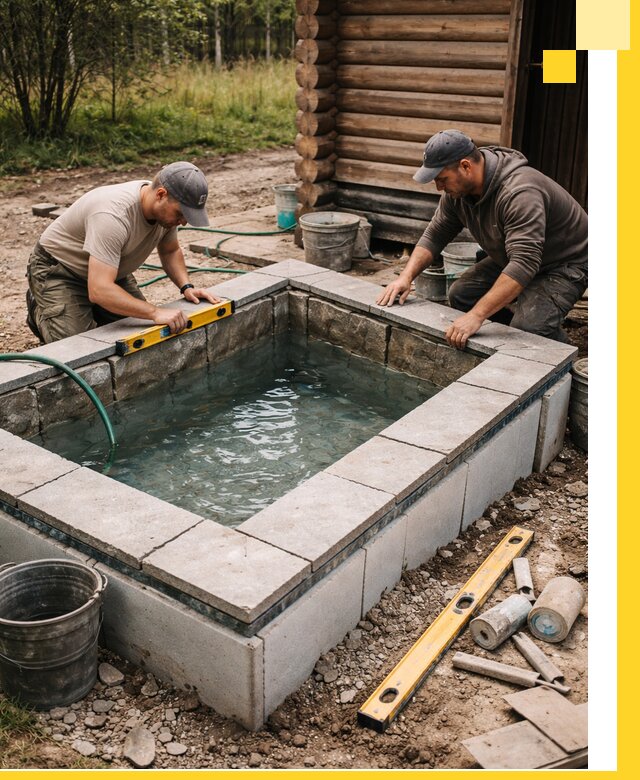 Изготовление и установка холодных купелей под ключ в Северодвинске